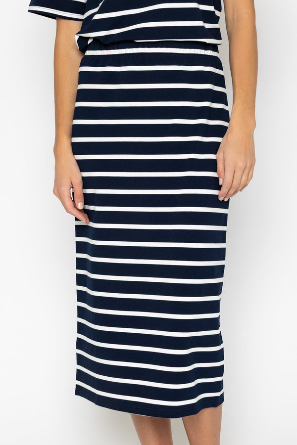 Carraig Donn Navy Cotton French Terry Skirt