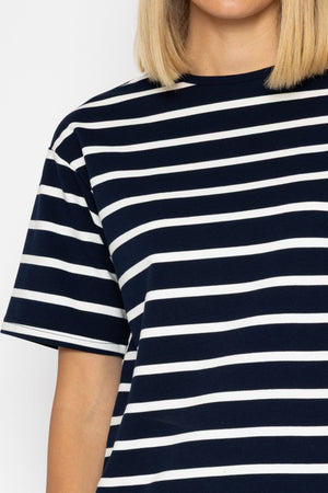 Carraig Donn Navy Cotton French Terry T-Shirt