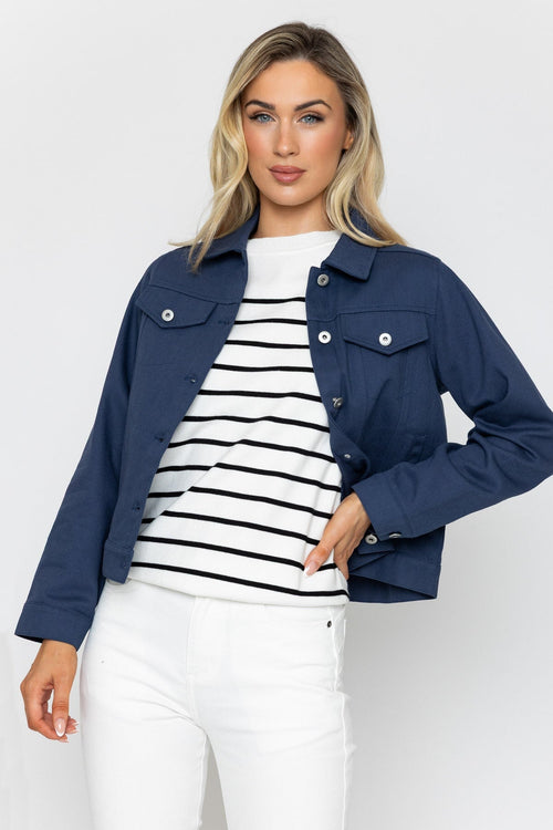 Carraig Donn Navy Cotton Rich Casual Jacket