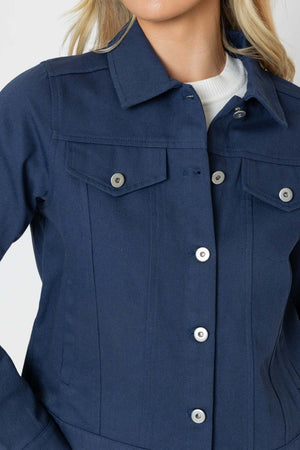Carraig Donn Navy Cotton Rich Casual Jacket