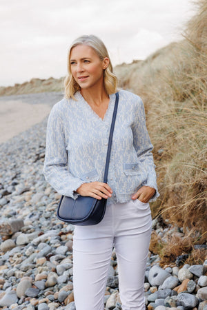 Carraig Donn Navy Crescent Crossbody Bag