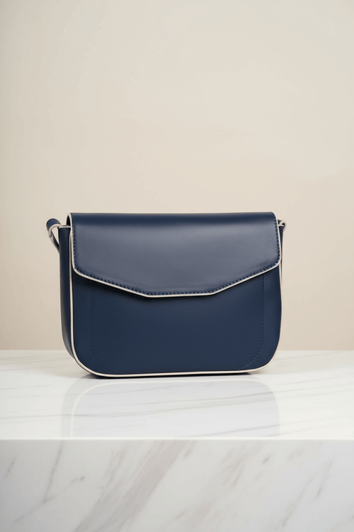 Carraig Donn Navy Crossbody Bag With Flap