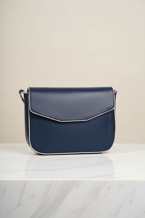 Carraig Donn Navy Crossbody Bag With Flap