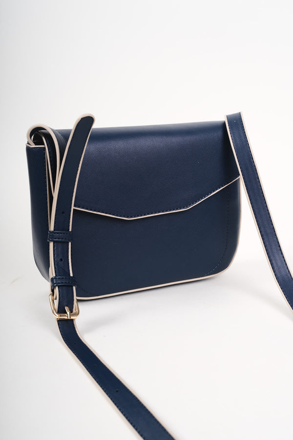 Carraig Donn Navy Crossbody Bag With Flap