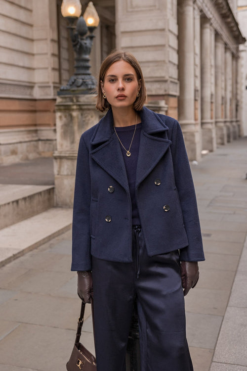 Navy Double Breasted Jacket