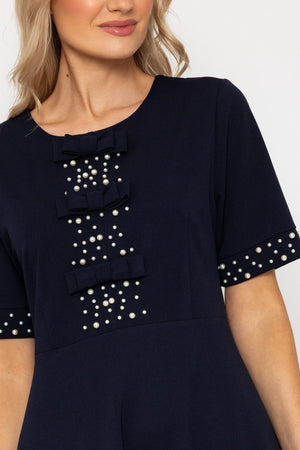 Carraig Donn Navy Heidi Knee Length Dress