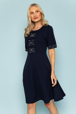 Carraig Donn Navy Heidi Knee Length Dress