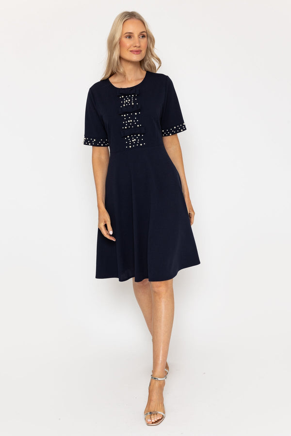 Carraig Donn Navy Heidi Knee Length Dress