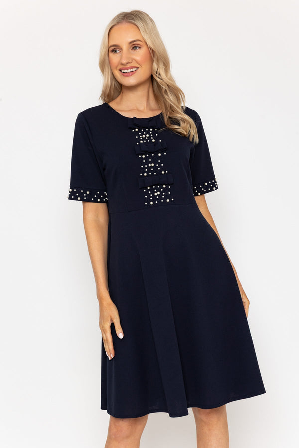 Carraig Donn Navy Heidi Knee Length Dress