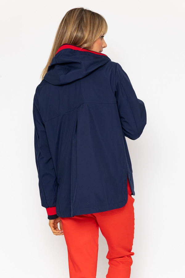 Carraig Donn Navy Hooded Mac