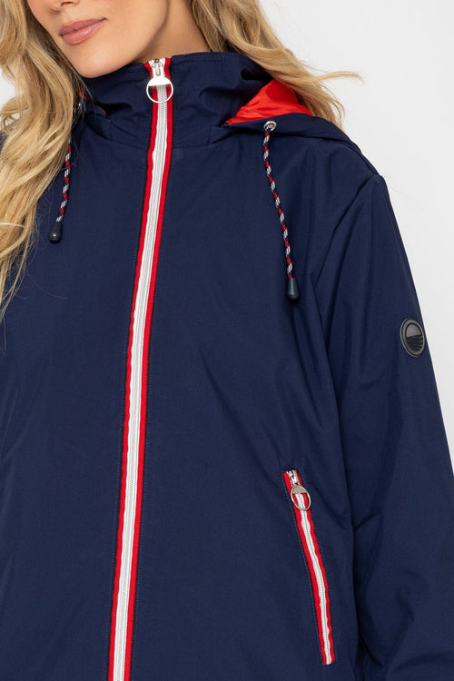 Carraig Donn Navy Hooded Mac