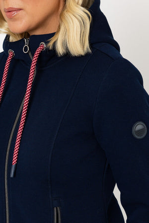 Carraig Donn Navy Hooded Pique Jacket