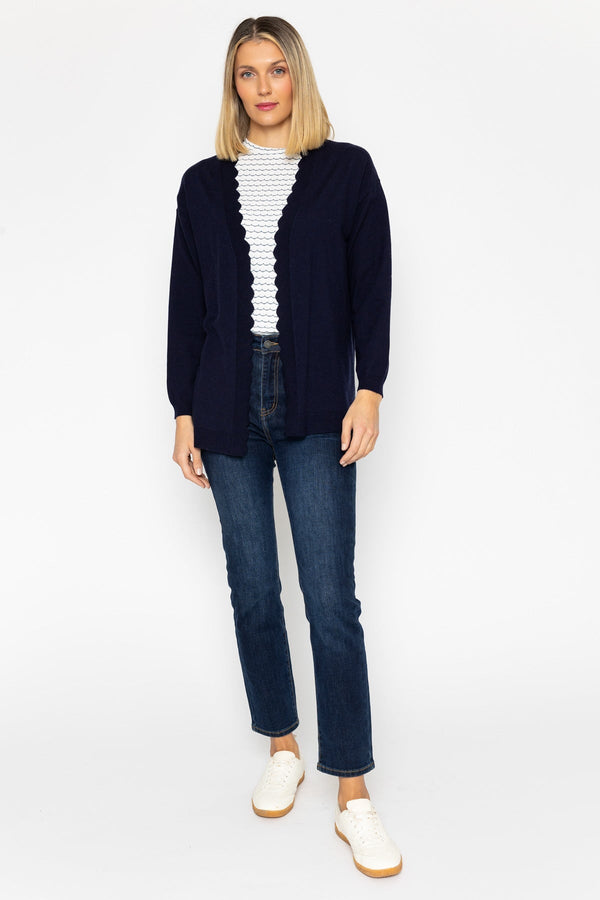 Carraig Donn Navy Lurex Scallop T-Shirt