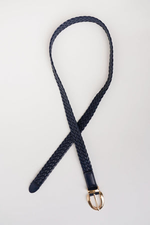 Carraig Donn Navy Narrow Weave Belt