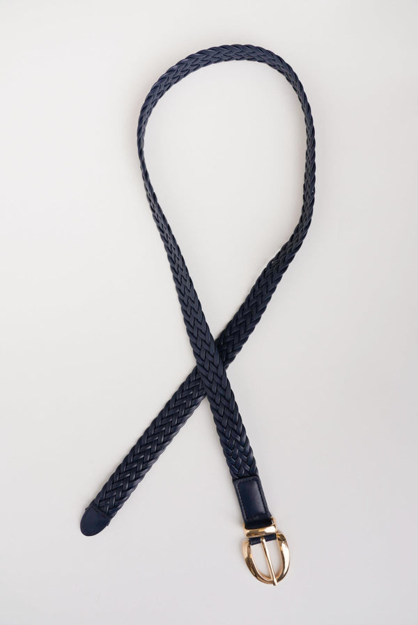 Carraig Donn Navy Narrow Weave Belt