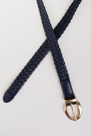 Carraig Donn Navy Narrow Weave Belt