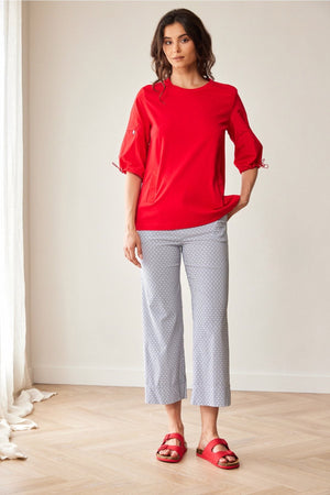 Carraig Donn Navy Print Turn Up Trousers