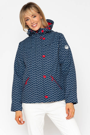 Carraig Donn Navy Printed Bonded Jacket