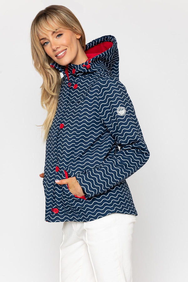 Carraig Donn Navy Printed Bonded Jacket