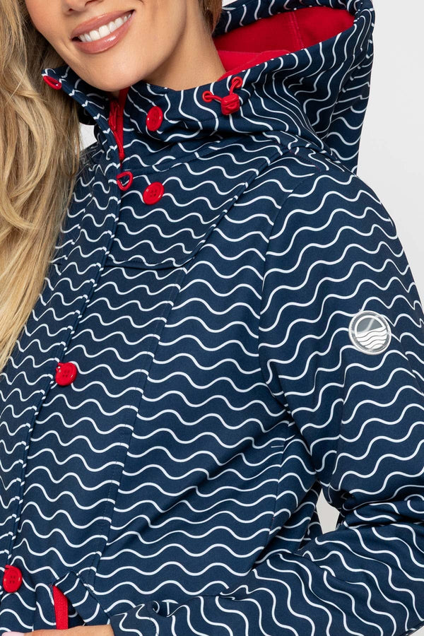 Carraig Donn Navy Printed Bonded Jacket