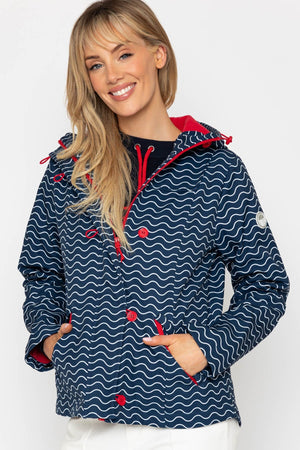 Carraig Donn Navy Printed Bonded Jacket