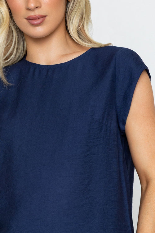 Carraig Donn Navy Relaxed Fit Top