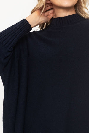Carraig Donn Navy Rib Edge Polo Knit