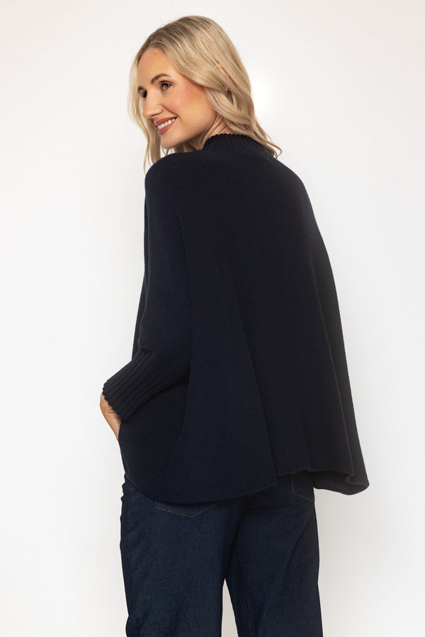 Carraig Donn Navy Rib Edge Polo Knit