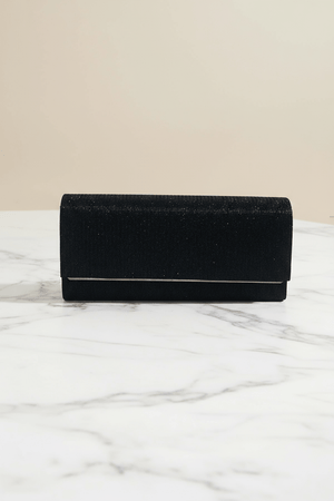 Carraig Donn Navy Ribbed Glitter Clutch