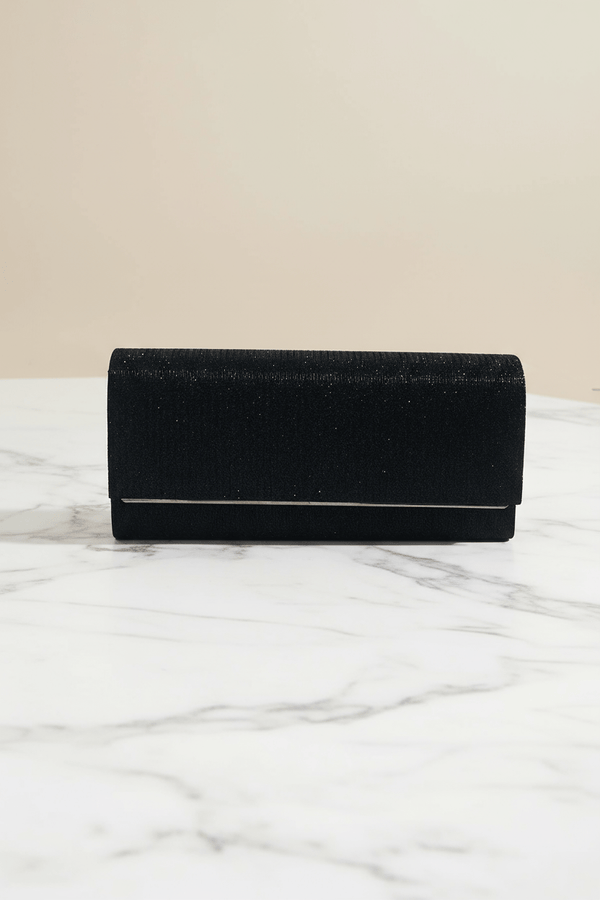 Carraig Donn Navy Ribbed Glitter Clutch