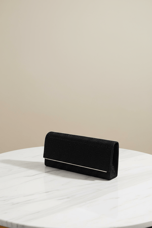 Carraig Donn Navy Ribbed Glitter Clutch