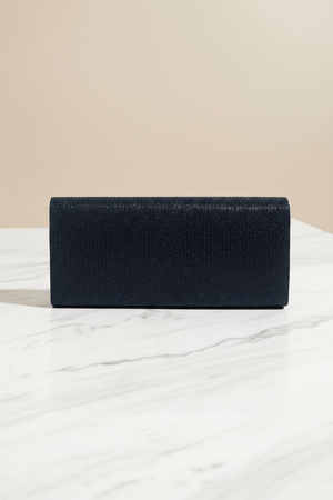 Carraig Donn Navy Ribbed Glitter Clutch