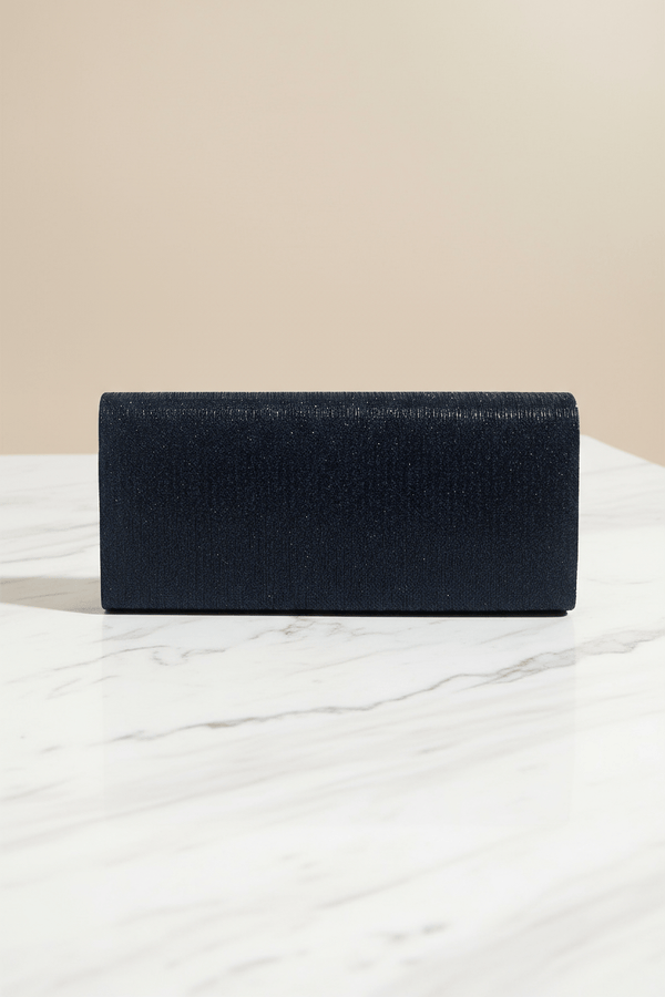 Carraig Donn Navy Ribbed Glitter Clutch