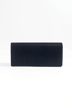 Carraig Donn Navy Ribbed Glitter Clutch