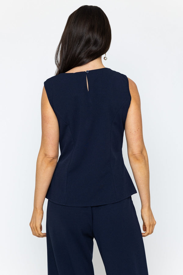 Carraig Donn Navy Scuba Peplum Top