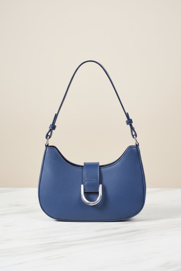 Carraig Donn Navy Shoulder Bag With Buckle Detail