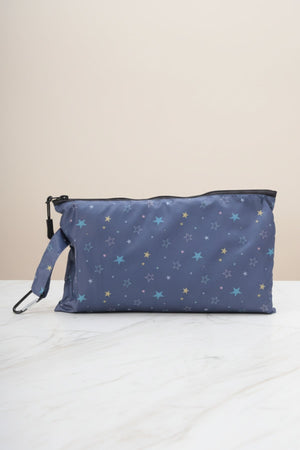 Carraig Donn Navy Star Print Rain Poncho