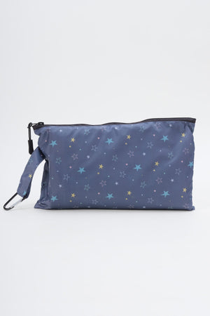 Carraig Donn Navy Star Print Rain Poncho