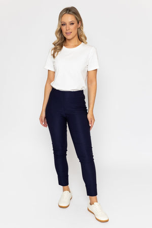 Carraig Donn Navy Straight Leg Bengaline Trousers