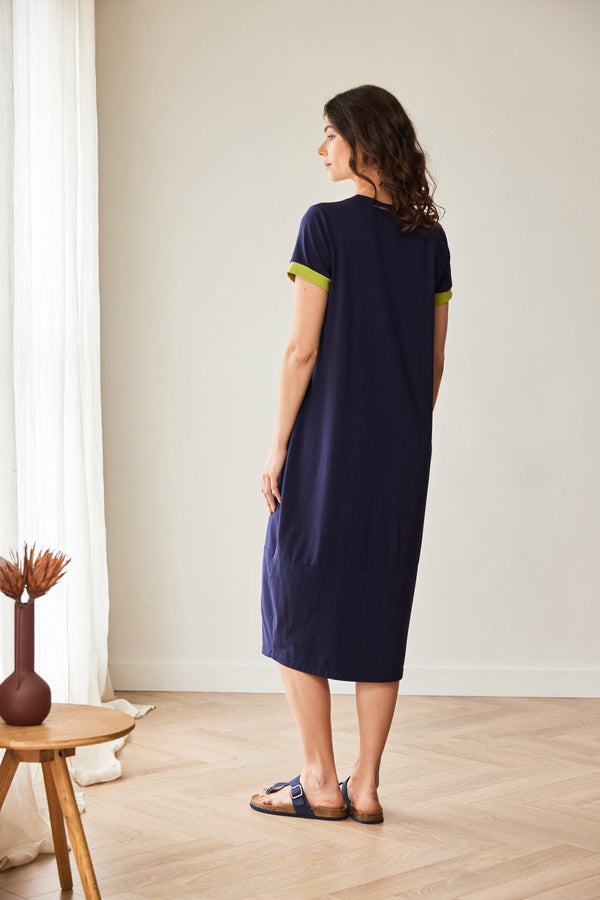 Carraig Donn Navy Stripe Midi Dress