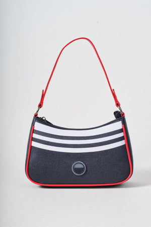 Carraig Donn Navy Stripe Shoulder Bag