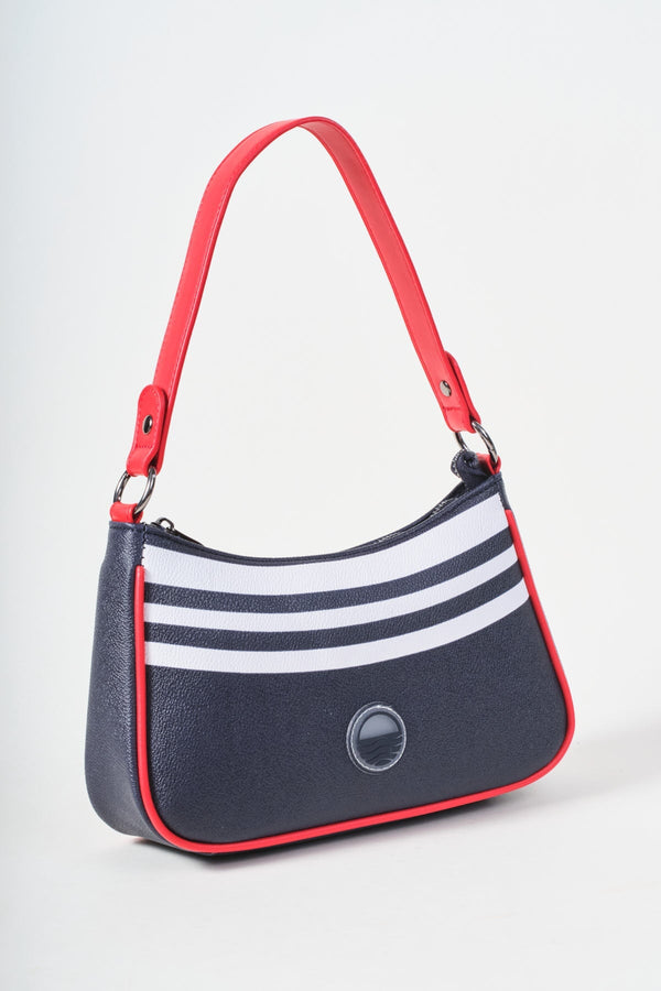 Carraig Donn Navy Stripe Shoulder Bag