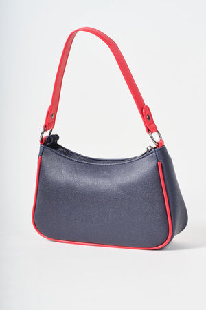 Carraig Donn Navy Stripe Shoulder Bag