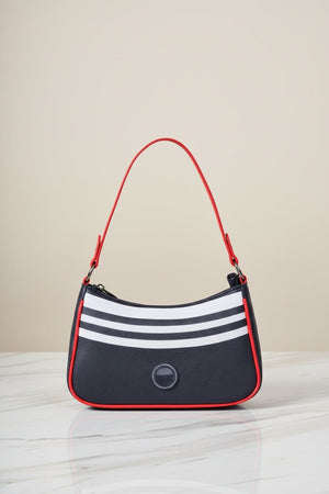 Carraig Donn Navy Stripe Shoulder Bag