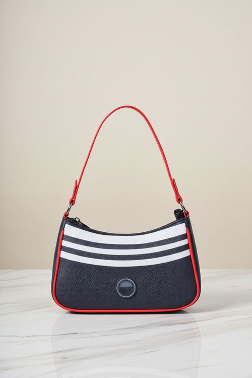 Carraig Donn Navy Stripe Shoulder Bag