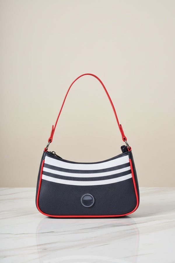 Carraig Donn Navy Stripe Shoulder Bag