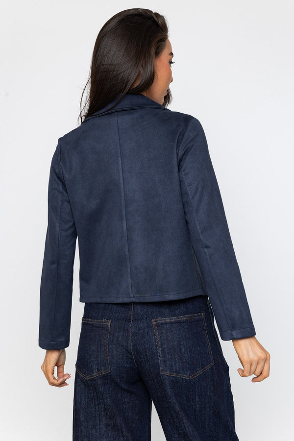 Carraig Donn Navy Suede Cover Up Jacket