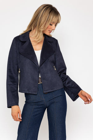 Carraig Donn Navy Suede Jacket Cover Up