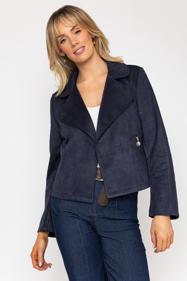 Carraig Donn Navy Suede Jacket Cover Up