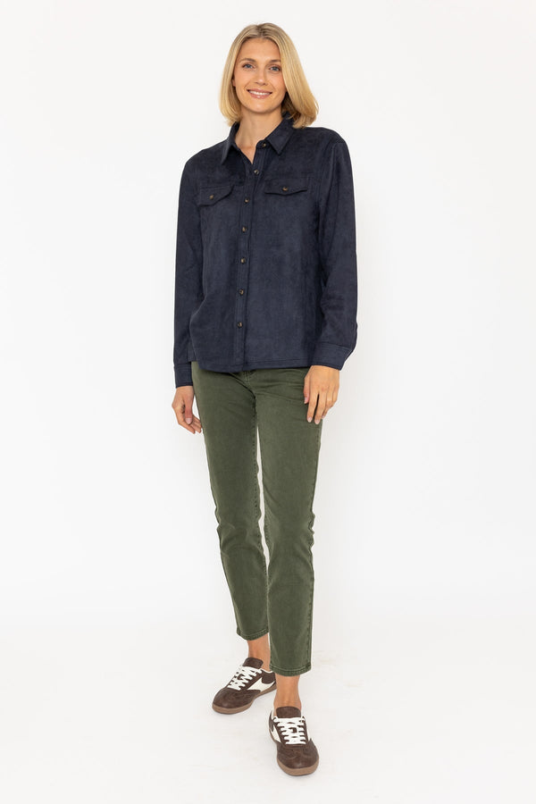 Carraig Donn Navy Suedette Shirt